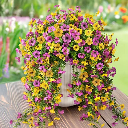 🌷Outdoor cascading daisy and eucalyptus flowers – UV resistant