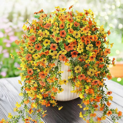 🌷Outdoor cascading daisy and eucalyptus flowers – UV resistant