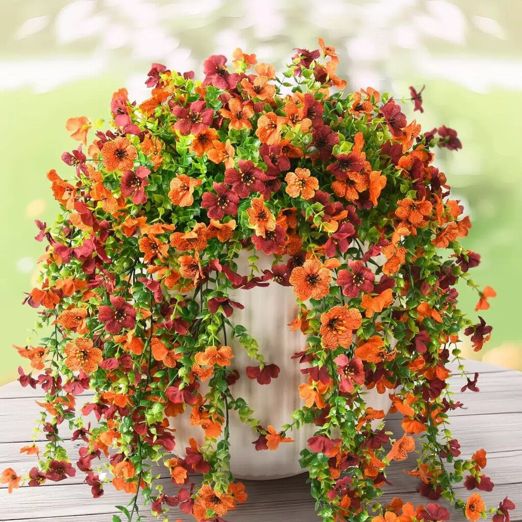 🌷Outdoor cascading daisy and eucalyptus flowers – UV resistant