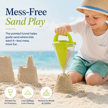 🏖️ Kids Beach Sand Funnel Toy – Transparent Sand Scoop & Shell Collector for Outdoor Summer Play