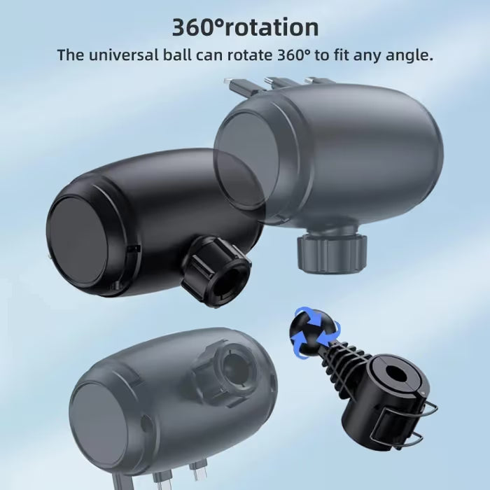 Headrest Car Charger with Retractable Cable