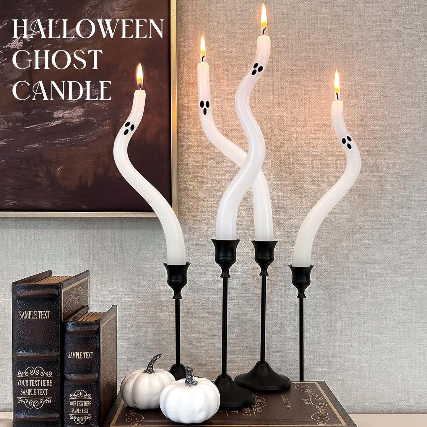 DIY Cute Ghost Twisted Candle