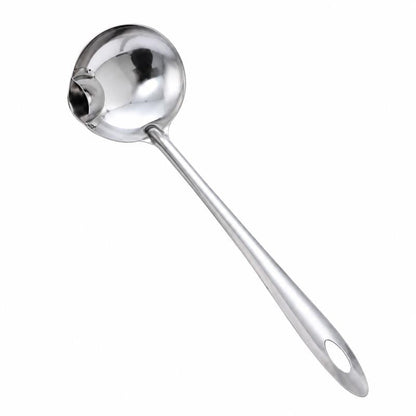 2 Counts, Stainless Steel Oil Separator Soup Ladle