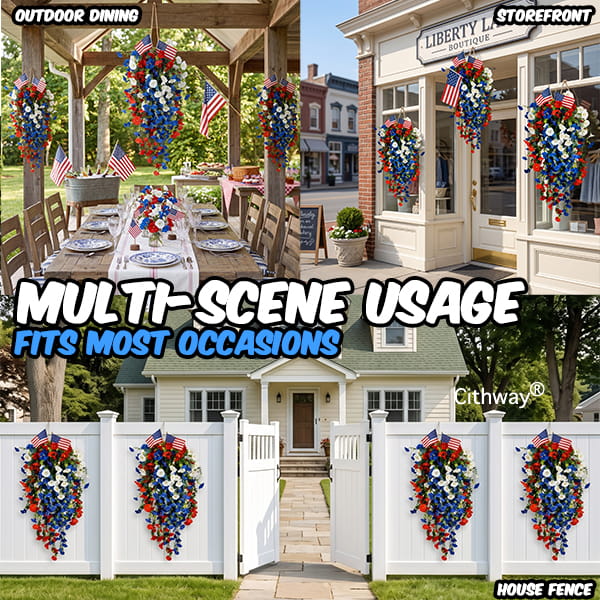 American Freedom Hanging Bloom Display