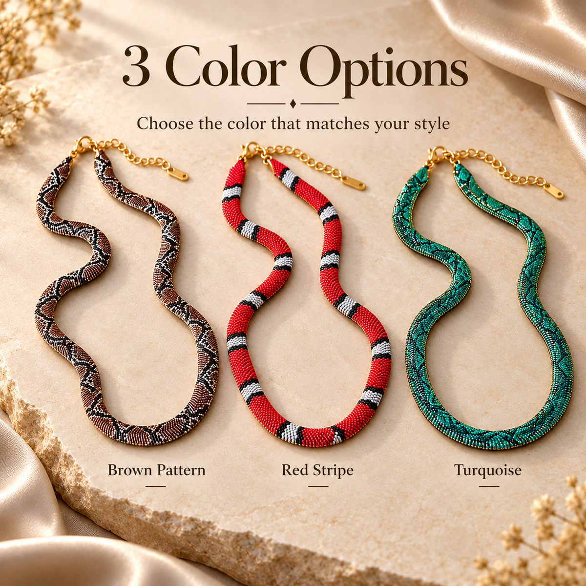 ✨ Handwoven Beaded Statement Necklace – Adjustable Boho-Inspired Jewelry for Everyday Style 🤎