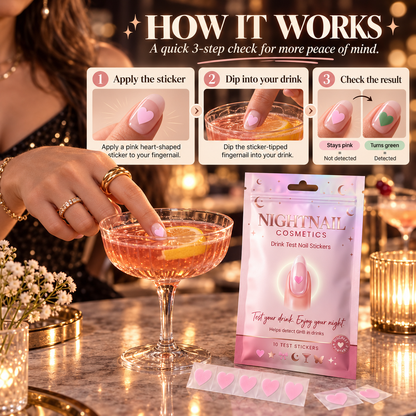 Night Nail Drink Testing Sticker