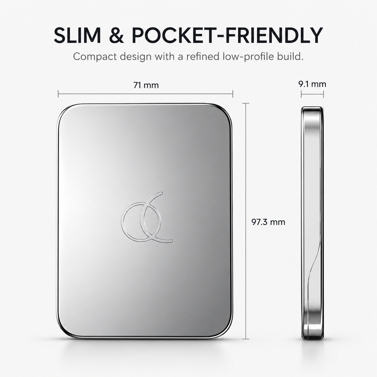 🧲 Magnetic Slim Metal Wallet ⚡ Quick Card Access & MagSafe Snap-On Card Holder