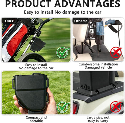 Golf Cart Ball Washer & Club Cleaner with Straps - No Drill