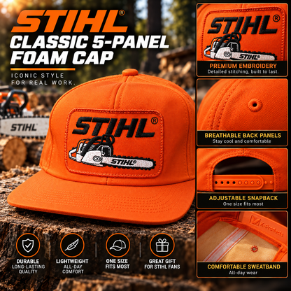 STIHL Vintage Chainsaw Patch Flat Bill Cap