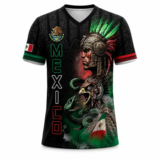 Unisex Mexico Aztec Warrior 3D All-Over Print Sports Top