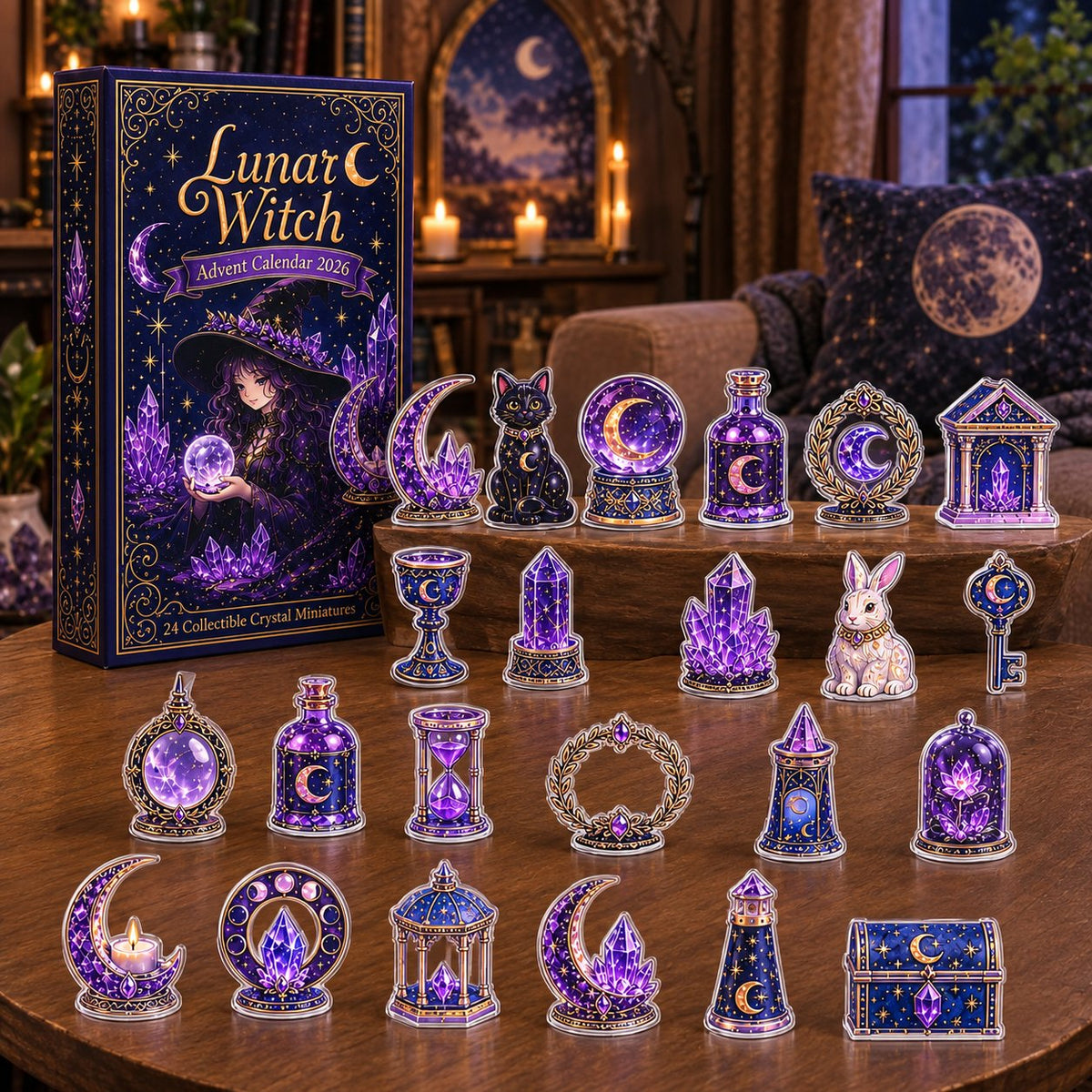 ⏳2D- 49% OFF – 🔮 2026 Crystal Witch Advent Calendar | 24 Days of Mystical Miniatures, Crystal-Inspired Surprises & Witchy Fantasy Charm ✨