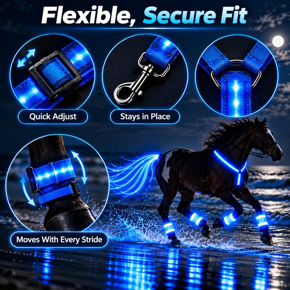 360° Illuminated Horse Harness & Glow Kit 🐎✨
