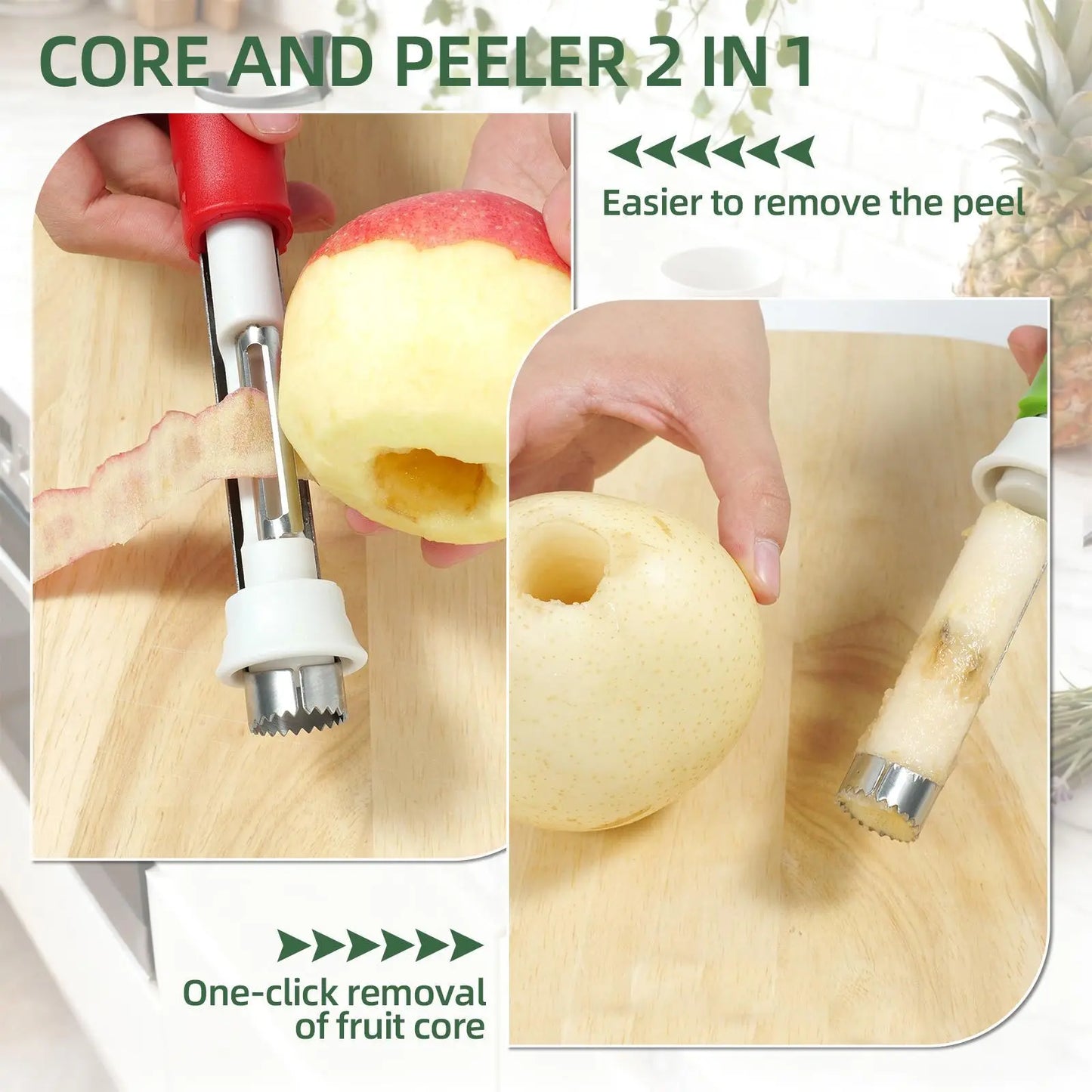 ✨Buy 1 Get 1 Free ✨Must-Have Kitchen Gadget | Core & Peel All Fruits Easily 🍐