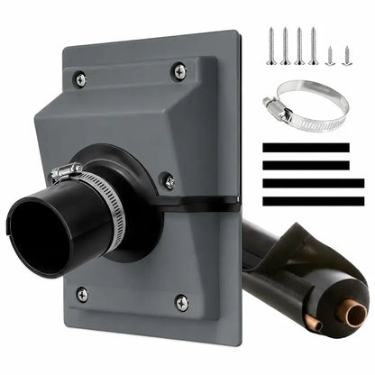 Wall Penetration and Line-Set Cover Kit, Separable AC Line Setting Wall Cover Plate Kit with Soft Gasket