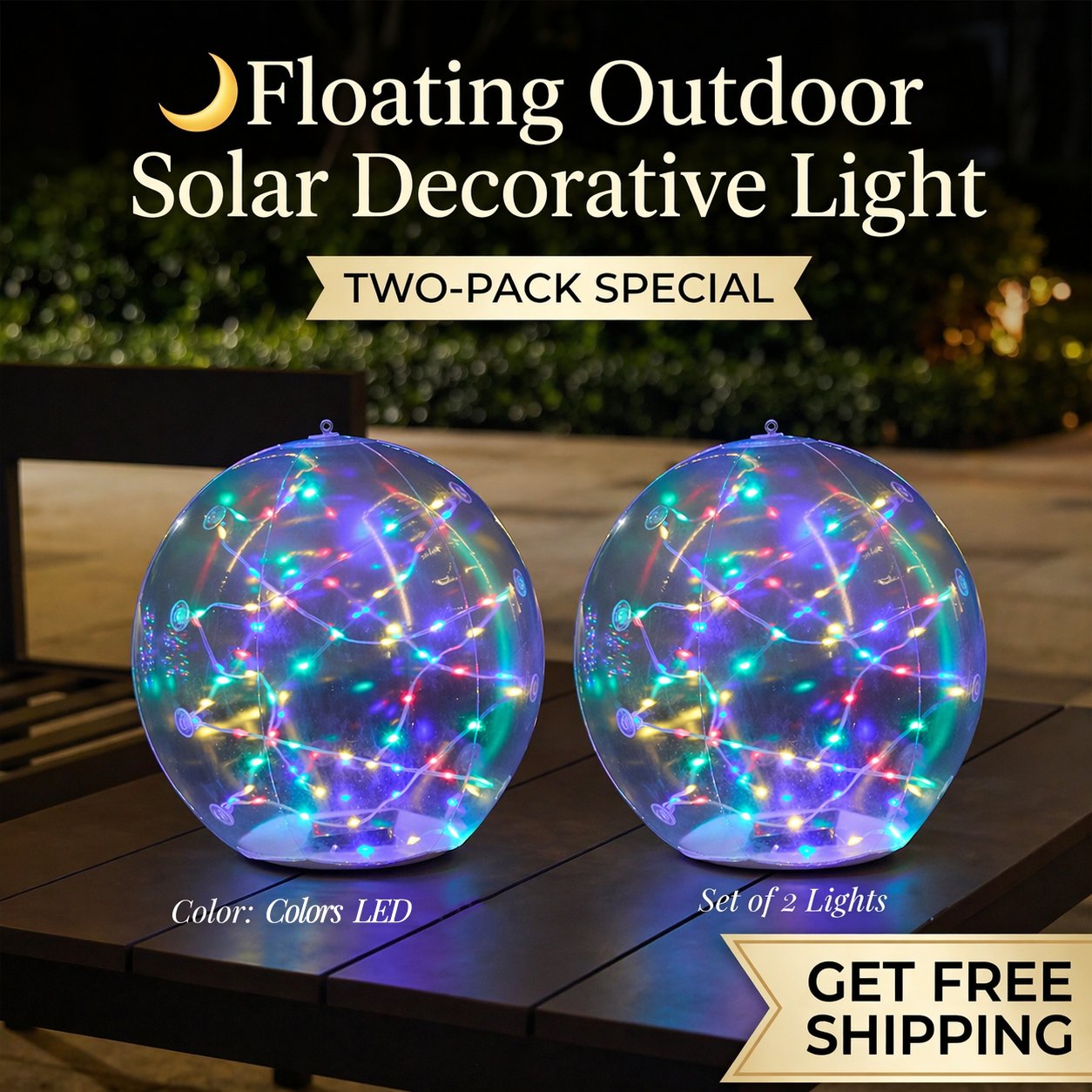✨ Floating Outdoor Solar Light🏡Elegant Ambient Lighting for Outdoors 🌙