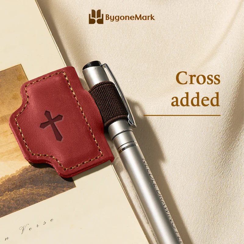 LAST DAY 70% OFF - Personalized Magnetic Leather Pen Holder Bookmark