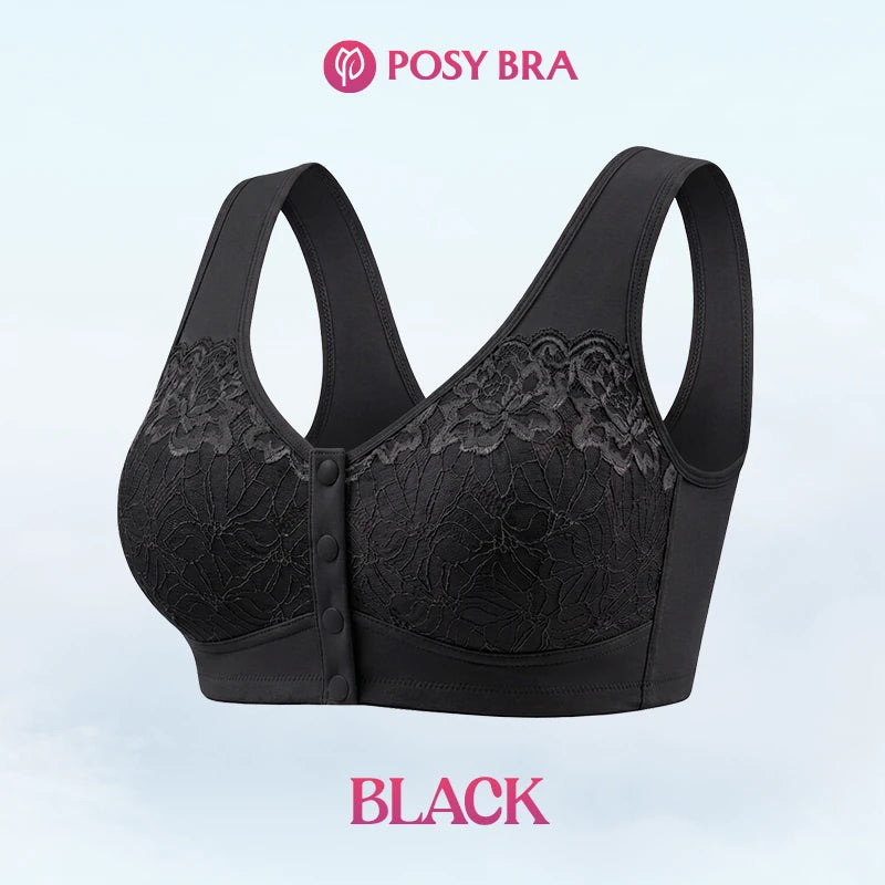 Posy Bra - Front Closure Breathable Cotton Lifting Bra for Seniors