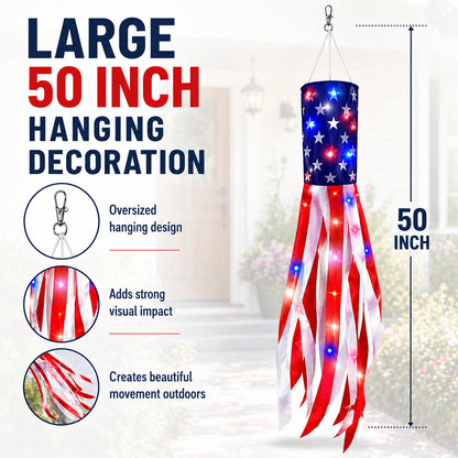 Large American Flag Windsocks