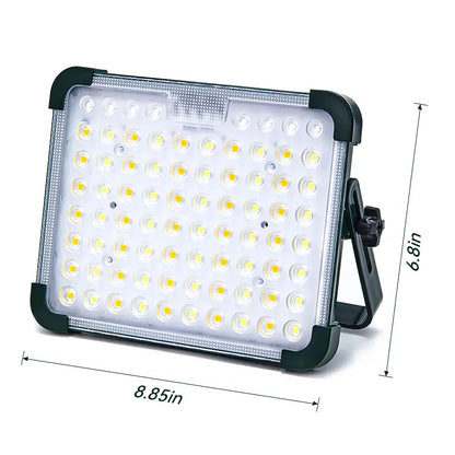10000LM Solar Camping Light with Side Flashlight, 6 Lighting Modes, 4800mAh Rechargeable LED Work Light & Emergency Power Bank for Camping, Power Outages, Garage