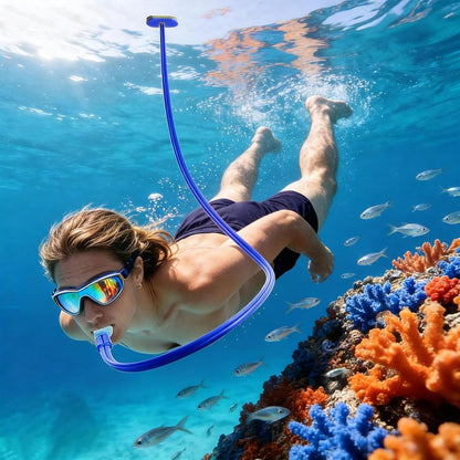 ✨Flexible Floating Snorkel Tube – Safe &amp; Comfortable for Underwater Training