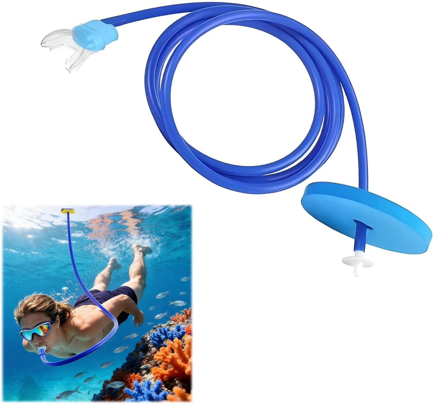 ✨Flexible Floating Snorkel Tube – Safe &amp; Comfortable for Underwater Training