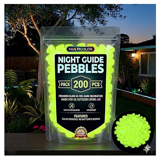🌟Colorful Glow-in-the-Dark Garden Stones