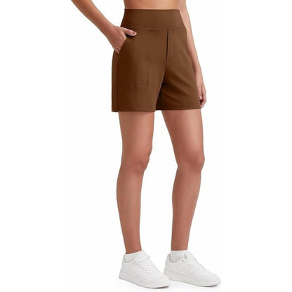 🏋️‍♀️🏃‍♀️Women’s High-Waist Athletic Shorts – Running & Yoga Summer Shorts with Pockets(🔥Buy 2 Get EXTRA  10% OFF)