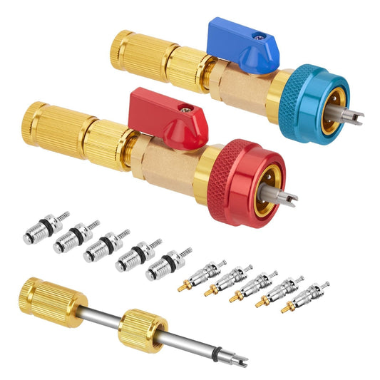 🚗💨AC Valve Core Remover & Installer Tool - Fast Leak-Free Replacement for Car Air Conditioning - R134A Compatible