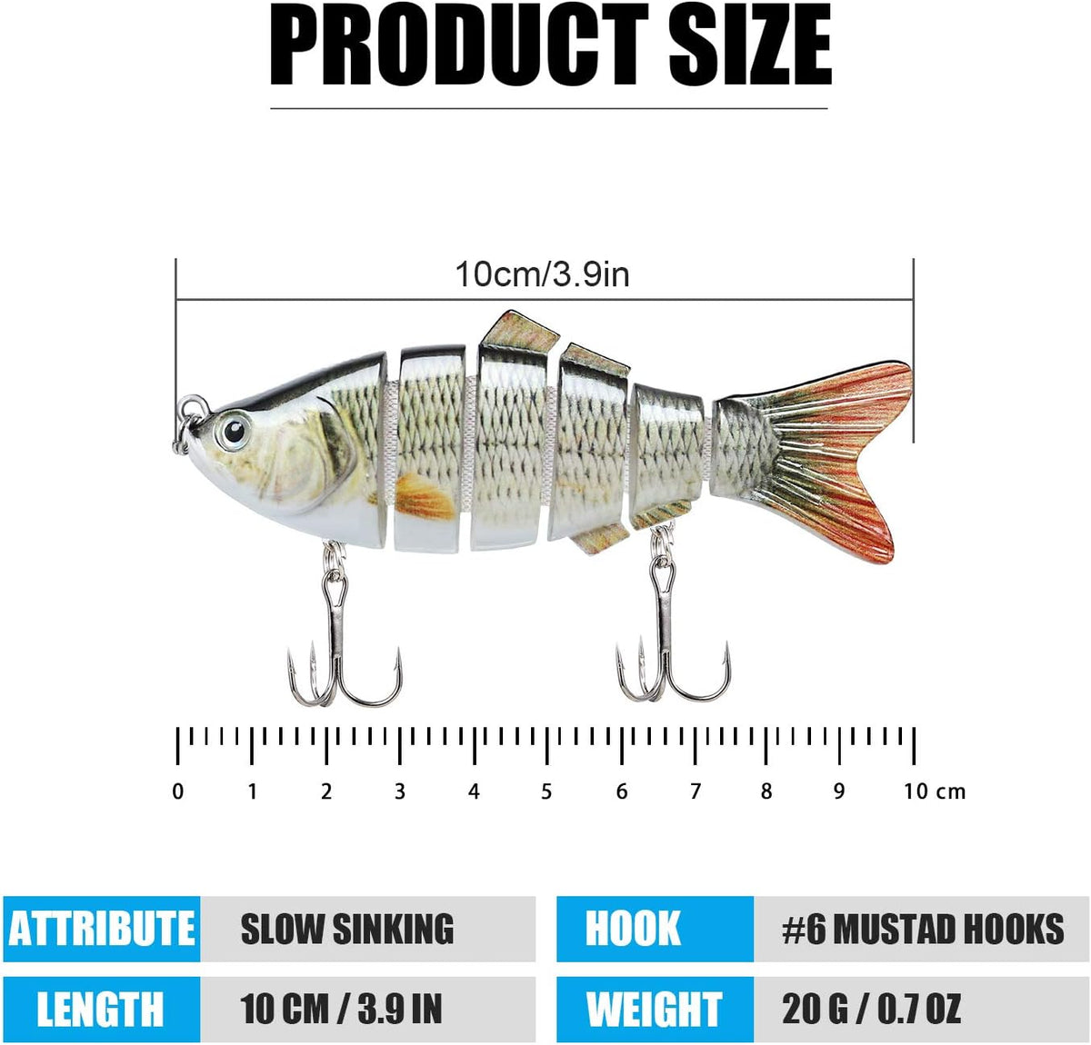 🔥39% OFF - Last Day Only🔥6-Segment Lifelike Fishing Lures🎣