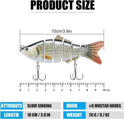 🔥39% OFF - Last Day Only🔥6-Segment Lifelike Fishing Lures🎣