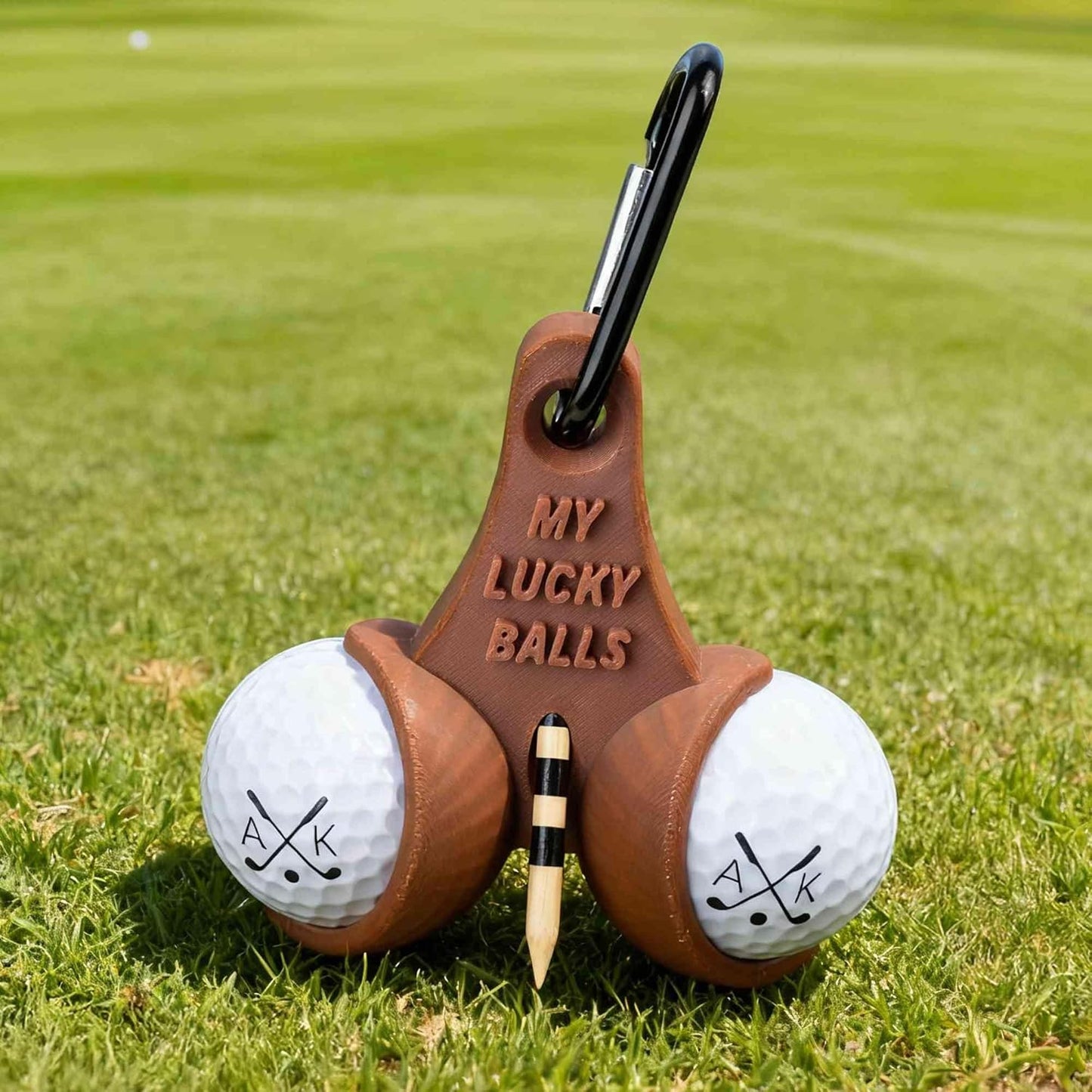 🎁Personalized 3D Printed Funny Golf Ball Holder | Unique Father's Day Gift ⛳