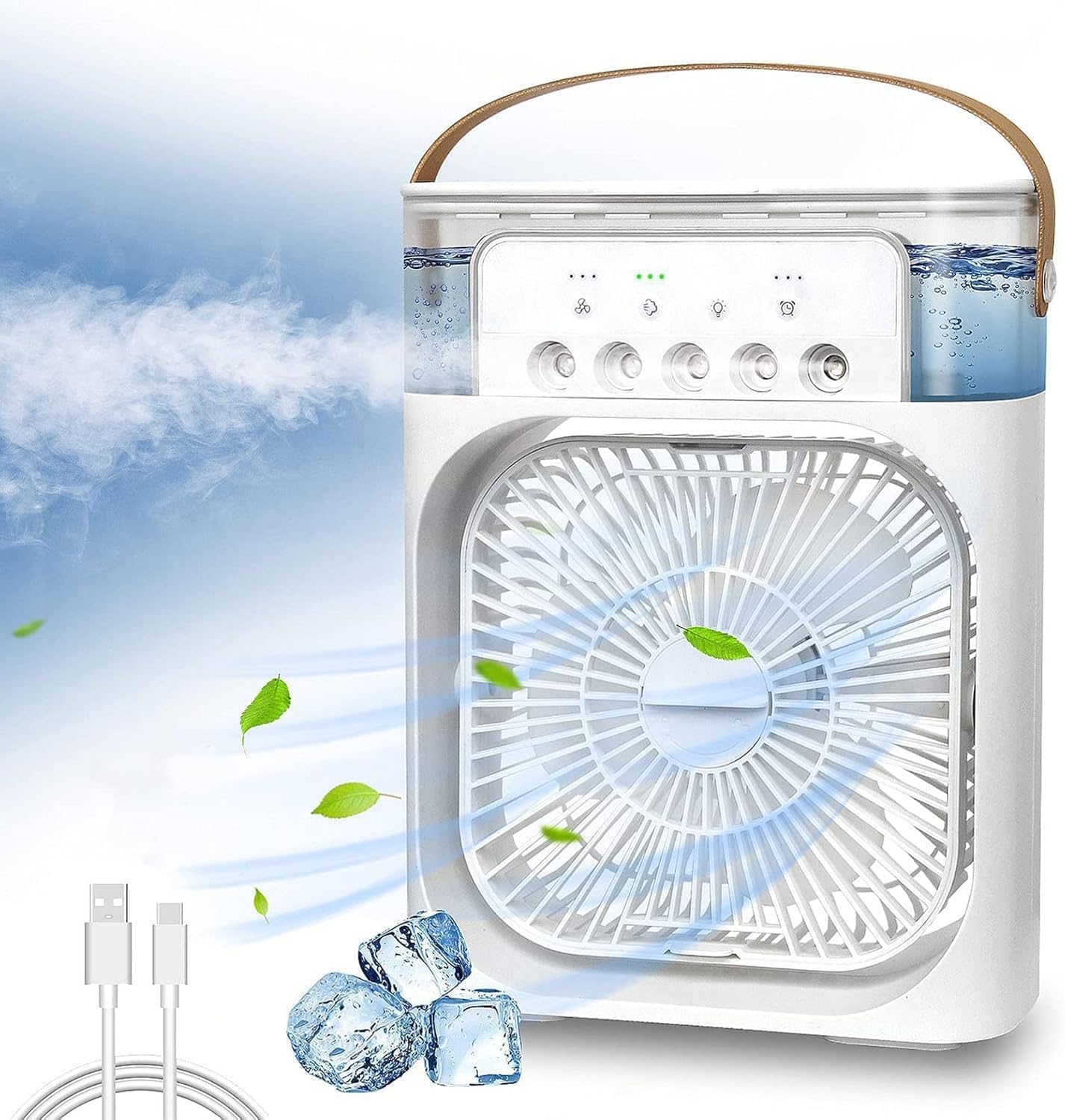 Five-Hole Spray Fan Desktop USB Electric Fan