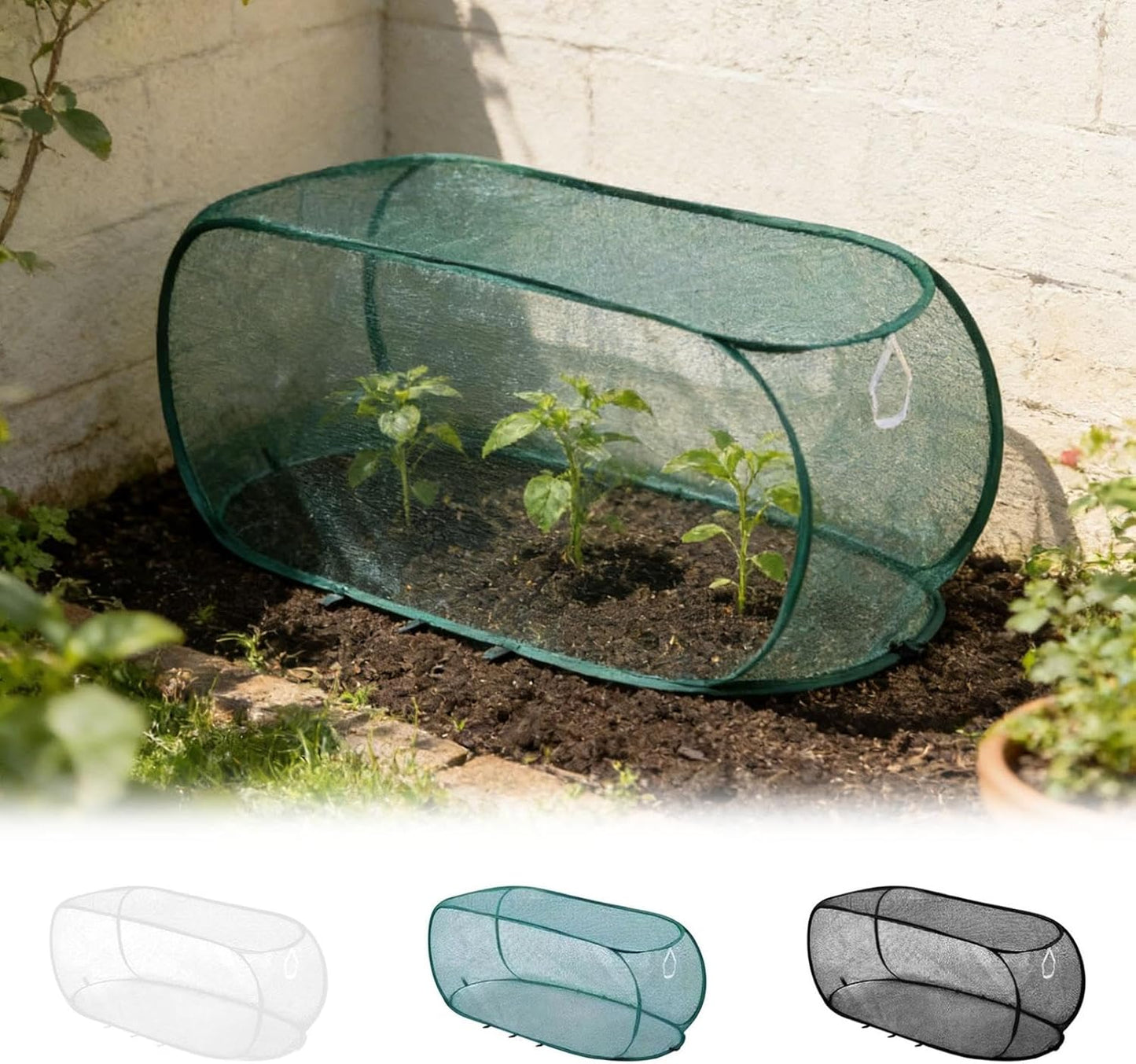 🔥Buy 1 Get 1 Free🔥Mesh Plant Cover Crop Cage with 8 Ground Stakes - Pop-Up Netting for Raised Beds, Vegetables & Fruits
