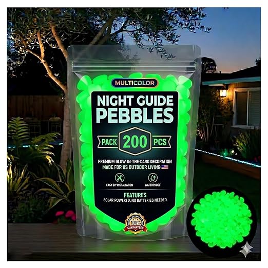 🌟Colorful Glow-in-the-Dark Garden Stones