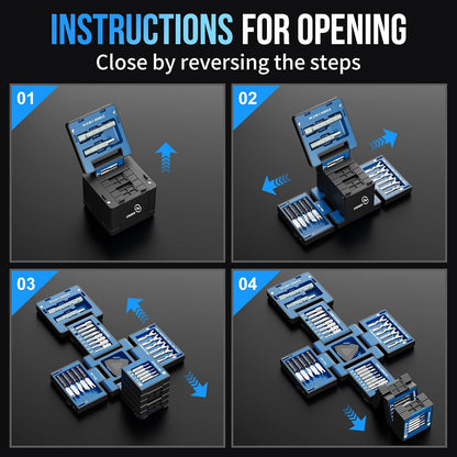 3.15' Compact Transformable Precision Tool Kit – 2-in-1 Torque Handle & Modular Electronics Repair Set