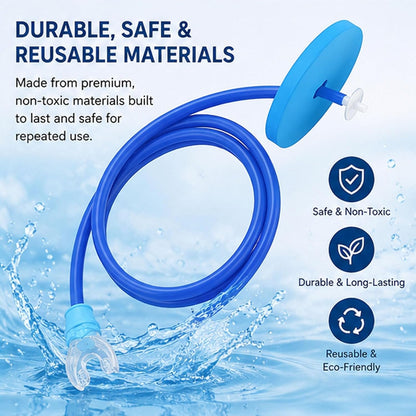 ✨Flexible Floating Snorkel Tube – Safe &amp; Comfortable for Underwater Training