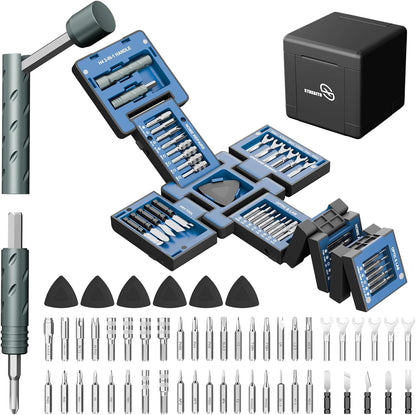 3.15' Compact Transformable Precision Tool Kit – 2-in-1 Torque Handle & Modular Electronics Repair Set