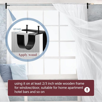 🪟 No Drill Heavy Duty Curtain Rod Brackets, 2 Pack