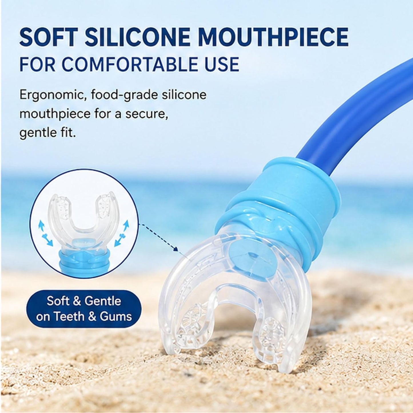 ✨Flexible Floating Snorkel Tube – Safe &amp; Comfortable for Underwater Training
