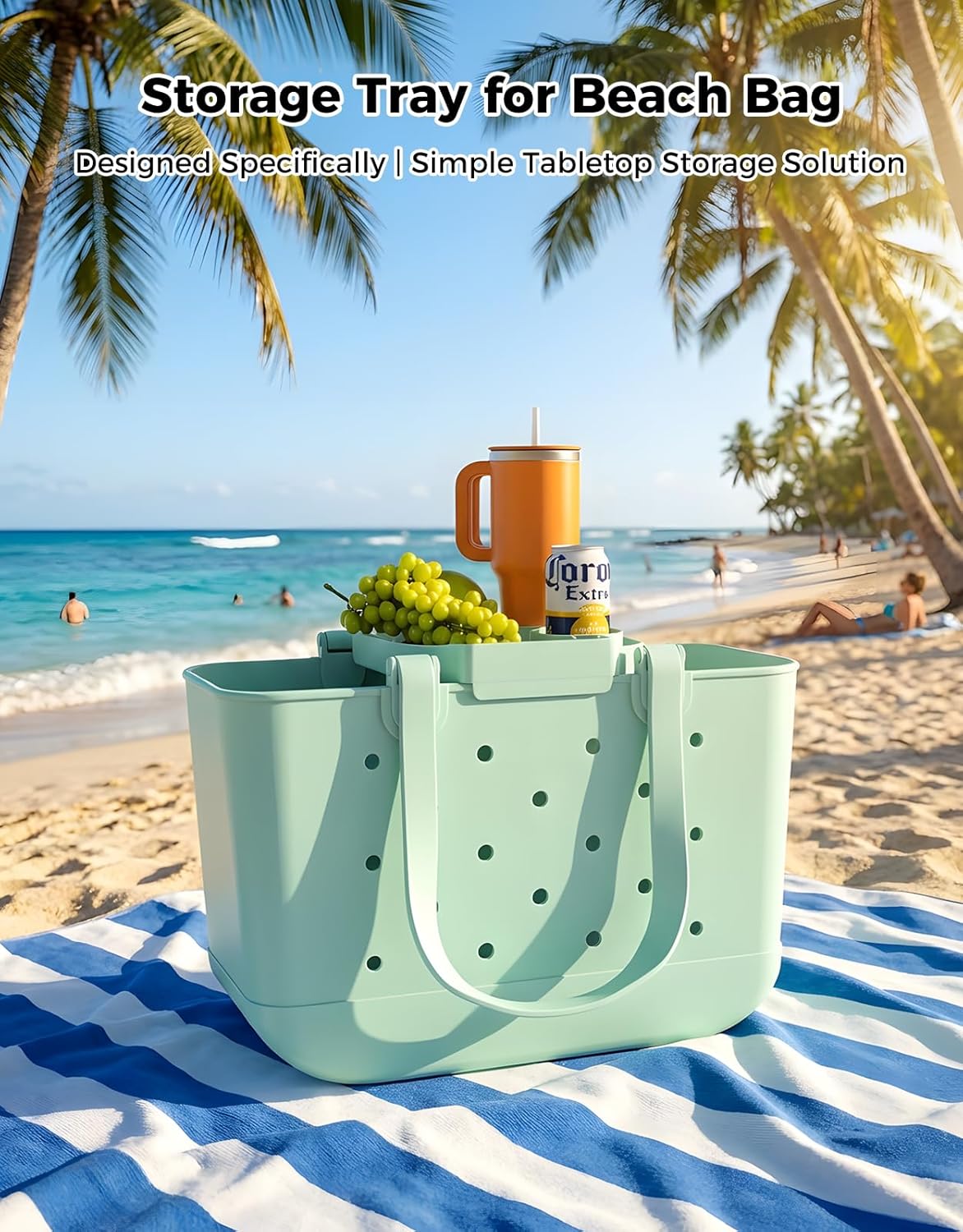 MULTIFUNCTIONAL BEACH BAG TRAY