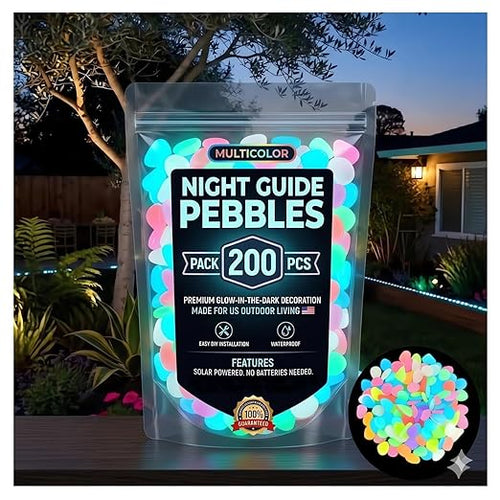 🌟Colorful Glow-in-the-Dark Garden Stones