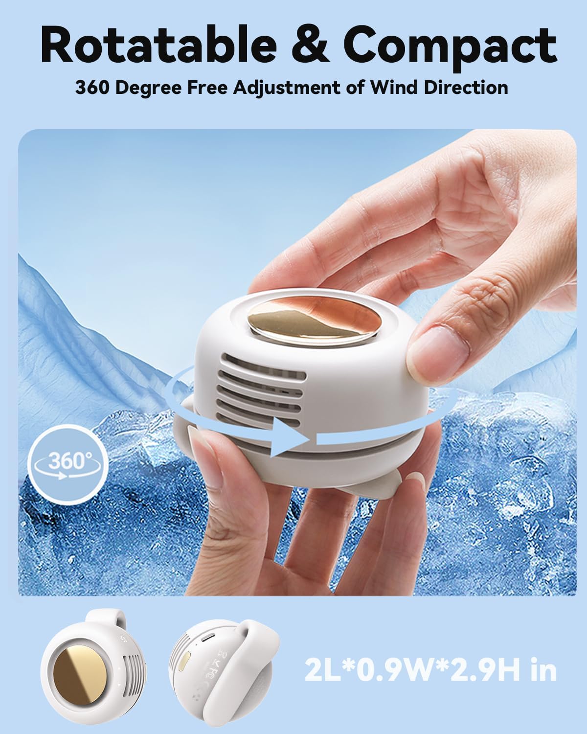 🌀 Portable Clip-On Fan – 360° Adjustable