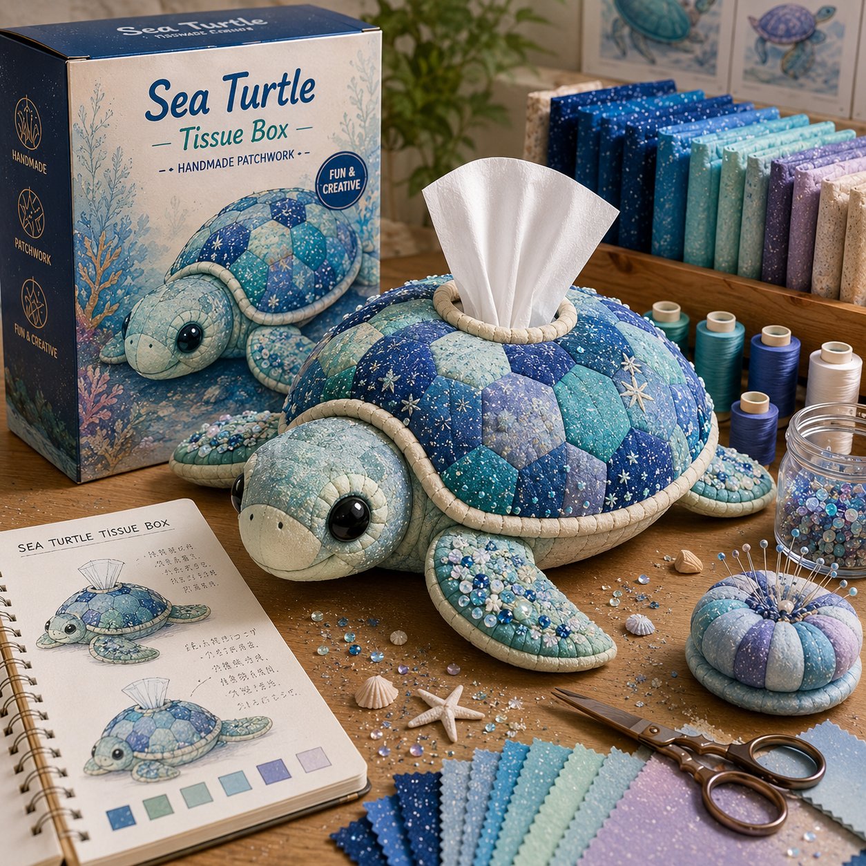 🐳 DIY Ocean Animal Tissue Box Kit✨❤️‍🔥BUY 2 GET FREE SHIPPING