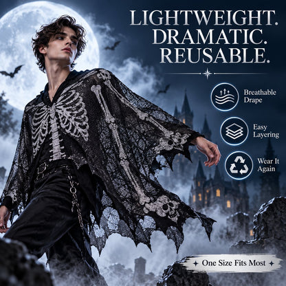 Women's Dark Magic Cosplay Cape - Safe & Machine Washable 🦇