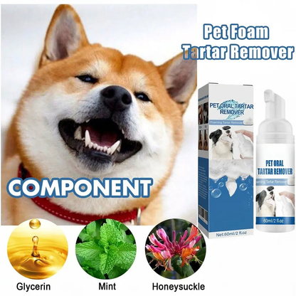 Foaming Pet Dental Cleaner | Tartar Remover, Teeth Whitening & Bad Breath Eliminator