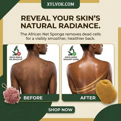 100% Authentic African Exfoliating Net Sponge