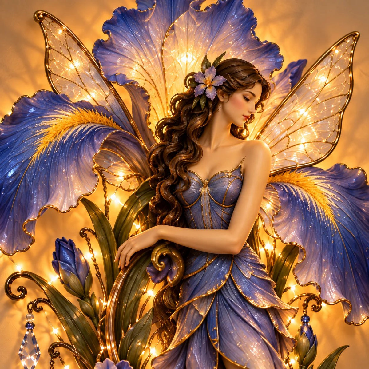 🔥Buy 2 Get 20% OFF🔥🌹🧚‍♀️Enchanted Flower Fairy Wall Light✨Cascading Floral Decor