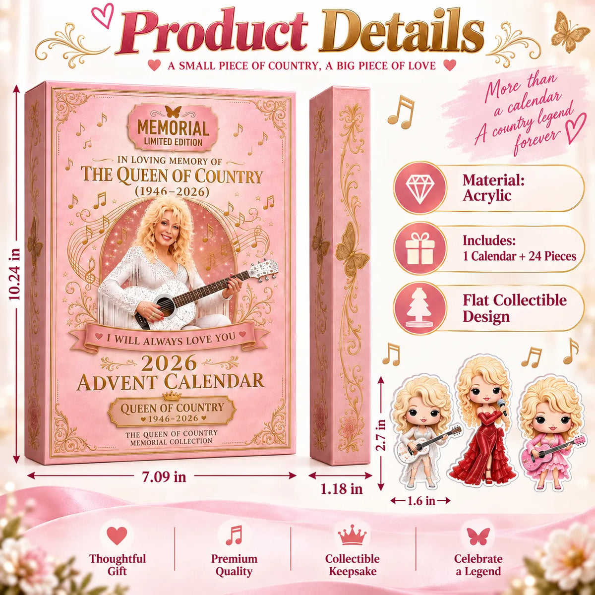 🎤💖 Dolly Advent Calendar — 24 Days of Country Glam & Collectible Surprises!