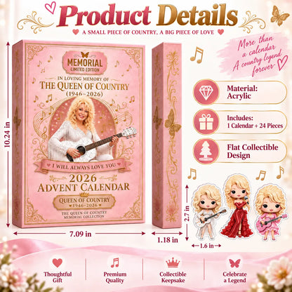 🎤💖 Dolly Advent Calendar — 24 Days of Country Glam & Collectible Surprises!