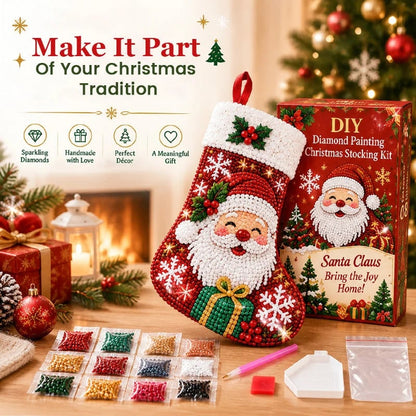 🎅 ✨ DIY Diamond Painting Christmas Stocking Kit - 🎄 Make a Christmas Stocking They’ll Remember